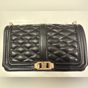 Rebecca Minkoff Black Diamond Quilted Love Crossbody Bag